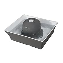 PetSafe Drinkwell Ceramic Pet Water Fountain - Quiet Automatic 70oz Dispenser for Cats & Dogs with Filters - Dishwasher Safe Square Design
