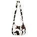 YIUOR Faux Fur Crossbody Bag Cow Print Women Plush Fluffy Furry Shoulder Tote Bag with Zipper Closure (Brown)