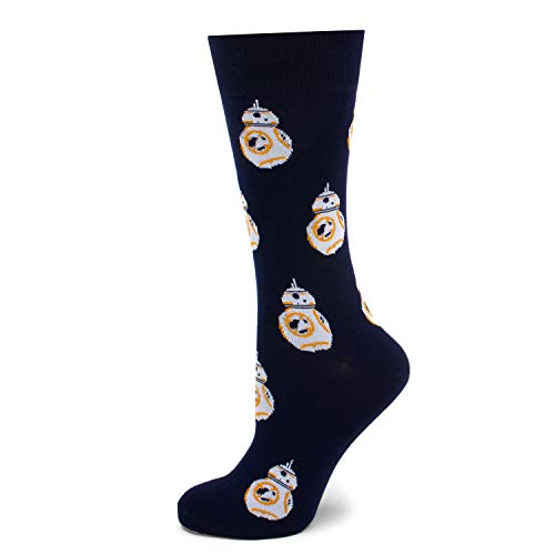 Star Wars BB-8 Navy Dress Socks, Shoe Size 6-12, One Size Fits Most, Officially Licensed by Lucasfilm LTD.
