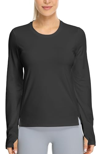 icyzone Damen Sport Langarmshirt Laufshirt Atmungsaktive Fitness...