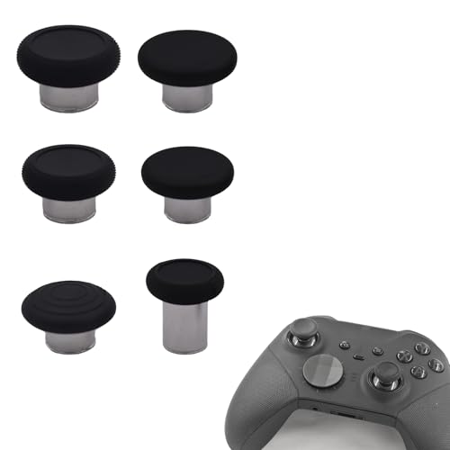 Palillos de metal 6 en 1 de repuesto para mandos Xbox Elite Series 2, joysticks para controladores Elite Series 2, Elite Series 2 (negro)