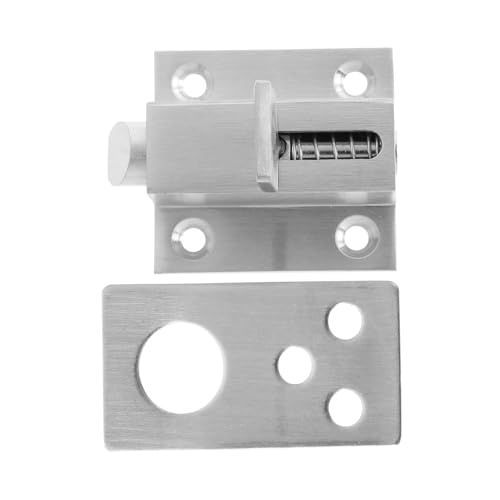 LIFKOME ステンレス製スライドラッチロック 耐久性防犯用引き戸錠 トイレ キッチン適用 確保簡単取付け