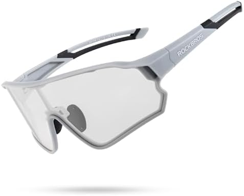 ROCKBROS Photochromic Sunglasses UV400 Protection Cycling Bicycle MTB Running Driving Sports for Men Women