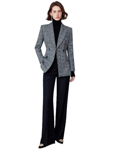Costume Pied-de-Poule Femme pour Bureau et Soirées Chic
