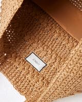 L*Space Changing Tides Bag, Lightweight Oversized Tote Featuring Top Handle and Woven Fabric Detail, Spacious Design and Versatile Design, Natural3