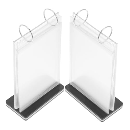 Gadpiparty Elegant Restaurant Table Menu Flip Desktop Menu Holder Tabletop Sign Holder Restaurant Sign Stand Office Retail Organizer