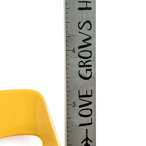 Headwaters Studio Wooden Ruler Growth Chart For Kids, Boys And Girls - Height Chart & Height Measurement For Wall - Kids Nursery Wall Decor And Room Hanging Wall Decor - Tribal Gray #TOP7
