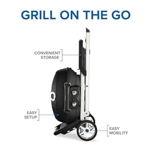 Napoleon - TravelQ PRO285X Portable Propane Gas Grill with Scissor Cart, Black, 2 Burners, For Tailgating, Camping, And Small Outdoor Spaces Napoleon TravelQ PRO285X Portable Propane Gas Grill with Scissor Cart Black 2 Burners For Tailgating Camping And Small Outdoor Spaces