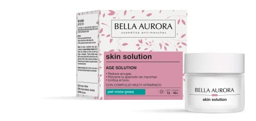 BELLA AURORA Crema Hidratante Facial de Día 50ml 40+ Años Piel Mixta-Grasa SPF 20 Anti-Edad y Anti-Manchas Tratamiento Facial Hidratante