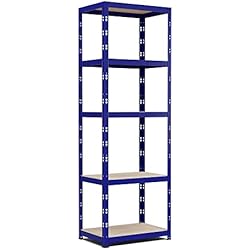 Estanteria Metalica 60 X 40 Estantería Modular de Almacenamiento de Metal - Carga hasta 500kg - 180 X 60 X 40 cm - Azul