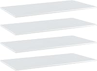 Vista 109 de 4 tableros de repuesto para estanterías, paneles de repuesto de aglomerado, unidades de almacenamiento, estantes organizadores, color gris hormigón