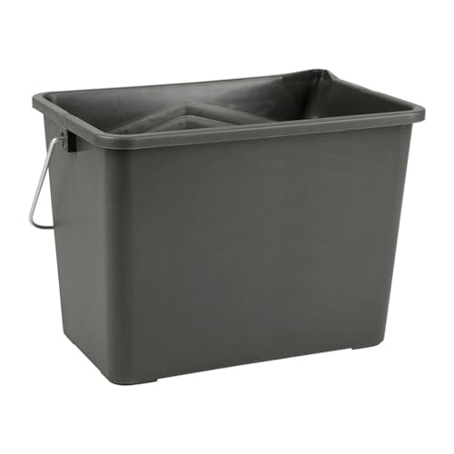 COGEX - Farbbehälter, Malerwagen, Farbeimer – Fassungsvermögen: 7 Liter – mit Ausgießer – Henkel aus Metall und Körper aus 100% recyceltem Kunststoff – rechteckige Form – Henkel für den Transport