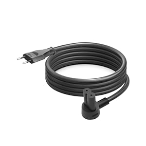 KFD Ersatznetzkabel Netzkabel Stromkabel für Sonos ERA 100 Smart Speaker, ERA 300 & Mini Sub Lautsprecher Eurostecker Verlängerung Euro-Netzkabel Adapter Anschlusskabel (1er-Pack) (2,  Meter, schwarz)