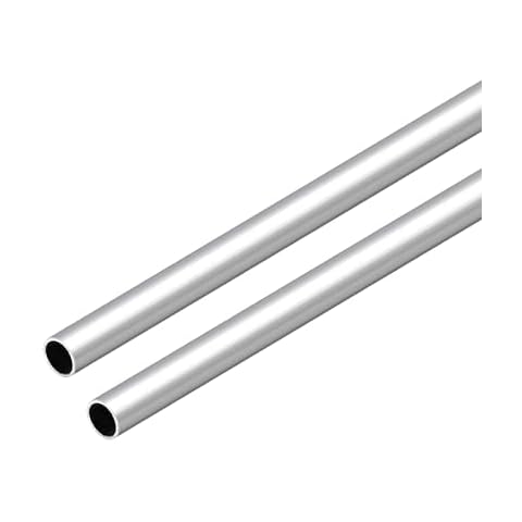 VictorsHome 6063 Aluminum Round Tube, 10mm OD 1mm Wall Thickness 300mm Length Metal Seamless Straight Tubing for DIY Crafts Model 2pcs Cover