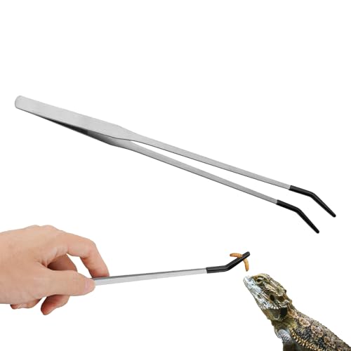 Pincettes d'alimentation pour aquarium – Pinces pour reptiles en acier inoxydable 27 x 1 cm, outil d'alimentation pour animaux de compagnie à long manche, prise sécurisée, outils ergonomiques | Access