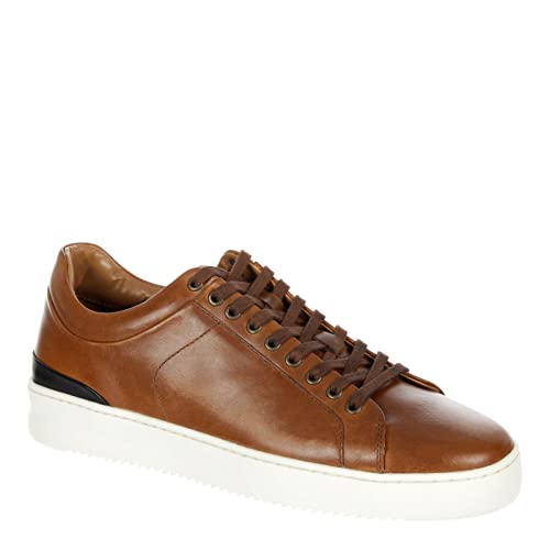 Franco Fortini Devon - Men's Leather Lace-Up Casual Dress Sneakers