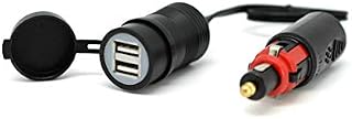 Cliff Top Wymienna ładowarka USB 3,3 A (Hella Din i gniazda papierosów)  przedłużacz kabla