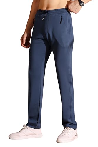 Image of Men's Regular Fit Track Pants with Zipper Pocket||Track Pants for Men