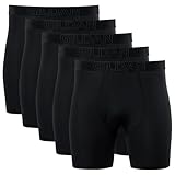 Gildan Men's Performance Underwear Boxer Briefs, Black (5-pack), X-Large