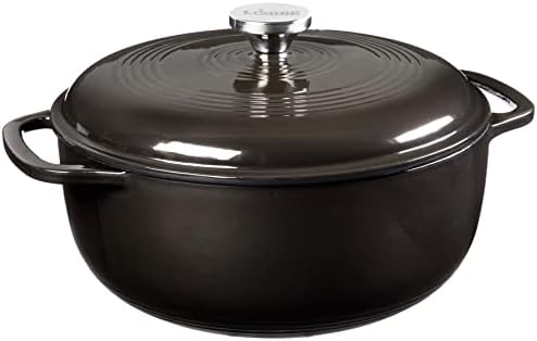 Lodge Manufacturing Company EC6D18 Enameled Dutch Oven, 6 qt, Midnight Chrome - Thumbnail 4