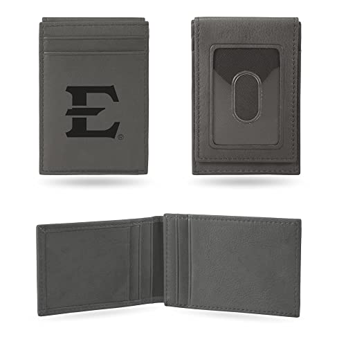 Image of Rico Industries NCAA Gray Laser Engraved Front Pocket Wallet - Compact /Comfortable /Slim