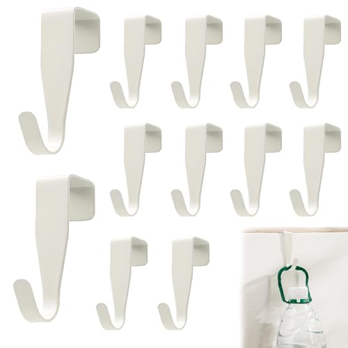 CALLYSONIC 4 Colgador Puerta, Colgantes Perchero Puerta, Resistentes Ganchos para Colgar, Percha uerta Para Dormitorio, Baño, Cocina, Armario (Blanco-12)