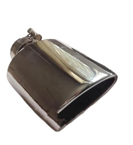 Cola de escape universal de 60mm a 115mm en acero inoxidable inclinado para tubos de coche