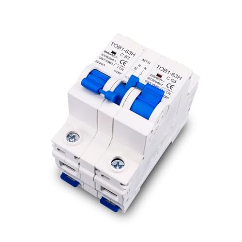 Disjoncteur de commutateur de transfert manuel double puissance rail DIN inverseur source 32A