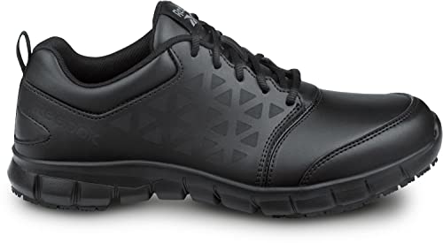 Reebok Work Sublite Cushion Work, Men's, Black, Athletic Style, MaxTrax Slip Resistant, Soft Toe Work Shoe2
