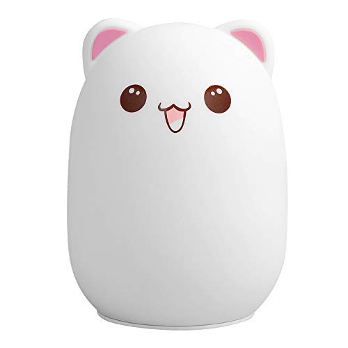 Nightlight for Children Easter Gifts for Teens Cute Lamp with Switch and Brightness Adjustment Function LED Energy-Saving Low Temperature Lighting Kids Nightlight for Bedroomï¼ˆPinkï¼‰