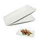 Velicber Servierplatte Porzellan 2er Set Rechteckig Speiseteller, 24x15x3 cm Weiße Servierteller Keramik Serviertablett für Buffet, Kuchen, Sushi, Vorspeisen | Haushalt & Restaurant