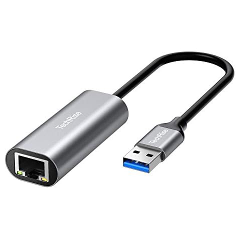 TechRise USB Network Adapter, High Speed USB 3.0 to RJ45 Gigabit Ethernet LAN Network Adapter Supporting 10/100/1000 Mbps Cover