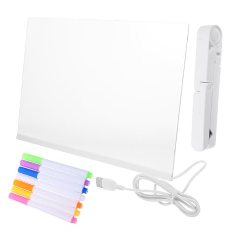 Tableau mémo lumineux acrylique transparent effaçable bureau USB