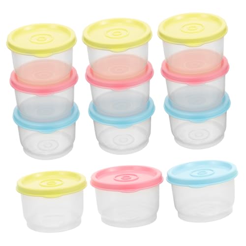 LRXIYODE 12 piezas Caja de Almacenamiento para Comida de Niña Recipientes Seguros sin Olor Aptos para Microondas Lavavajillas y Congelador para Uso Infantil Color Color