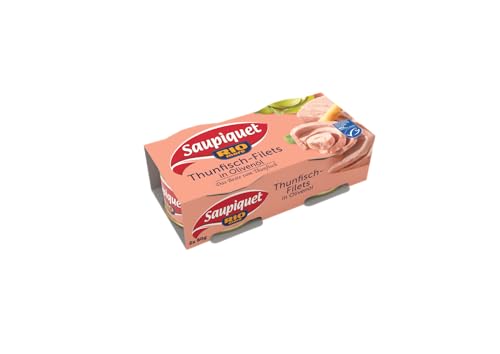 Saupiquet Rio Mare Thunfisch-Filets in Olivenöl, Feinstes Olivenöl, Echter italienischer Geschmack, 2x80g
