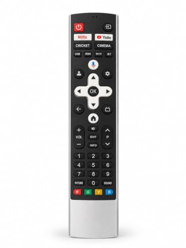 Image of BLACKSHEEP Remote Compatible with VU Smart LED TV with OTT Hotkeys | Plug & Play Replacement | Dedicated Shortcut Buttons | Long IR Range | Easy Navigation & Number Keypad