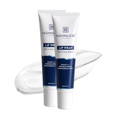Image of Mannlich Lip Balm for Men (10g) Lip Care with SPF 50 PA++++ Protection - Lip Lightening for Dark, Dry & Chapped Lips - Moisturizes, Nourishes & Softens Lips, Long-Lasting Hydration with 2% Kojic Acid & 1% Hyaluronic Acid (Pack of 2)