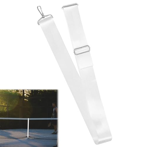 Correa de Red de Tenis,Correa Central de Red de Tenis Duradera,Correas de Red de Tenis de Altura Ajustable,Correas de Tenis Portátiles,Red de Tenis con Hebilla de Acero Inoxidable 2.2m x 5cm Tokaneit