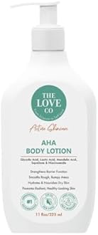 THE LOVE CO 10% AHA + 2% BHA Body Lotion - Nourishing Formula for Dry Skin - Women & Men - Enhanced with Niacinamide, Shea Butter, Vitamin E - 325ml