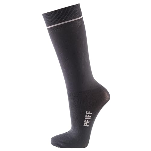 PFIFF 102889 sommarridstrumpor, 29–35 storlekar, svart/grå, par, 3 stycken