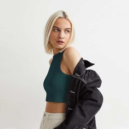 Image of KERI PERRY Tops for Women Crop Top for Women's Tank Activewear Tee Sports Western Casual Cotton Camisole Pack of 3 Combo