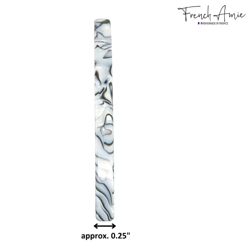 French Amie Grampo de cabelo longo e fino de 10 cm feito à mão de celuloide para meninas Presilhas d