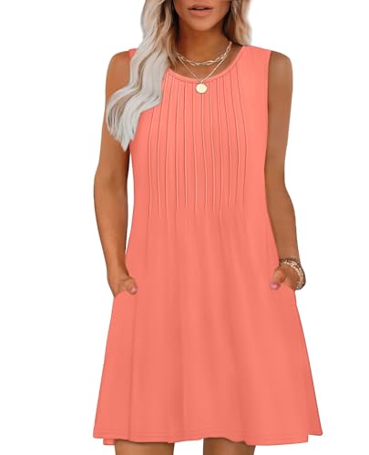 Summer Dresses for Women 2025 Casual Womens Dresses Pleated Sundresses