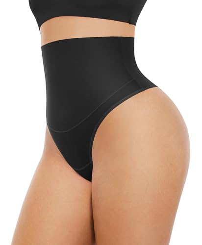 Image of FeelinGirl Thong Shapewear for Women Tummy Control Mid Waisted Body Shaper Underwear Seamless Body Shaper Panties