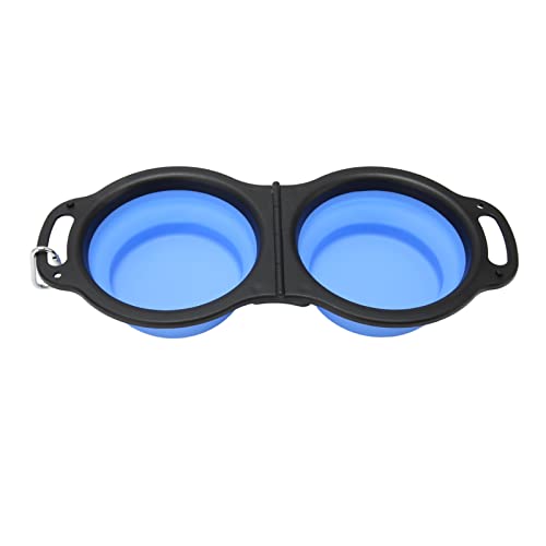 2 in 1 Foldable Dog Bowls, Foldable Dog Feeders, Thickened Comfortable with for Puppy Hiking