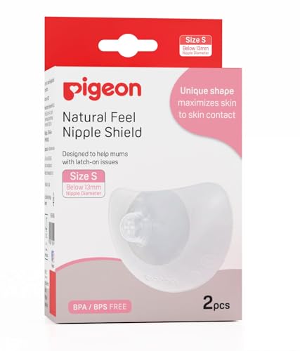 Image of Pigeon Natural Feel Silicone Nipple Shield Size S (2 Pcs) | for Nipple Diameter Below 13 mm | with Storage Case | Breastfeeding Support