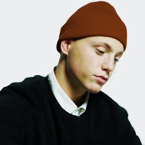 Image of Rosoz Beanie for Men Women Cuffed Knit Hat Winter Beanies Skull Cap Unisex