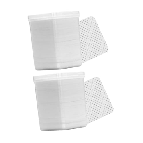 VILLFUL 2 Karton Boxen Reinigung Baumwollpads für Wimpernverlängerung Sanfte Makeup Nagelöl entfernung Hautfreundliche Kosmetik Reinigungspads Fusselfrei Weiß für Augen make up Entferner