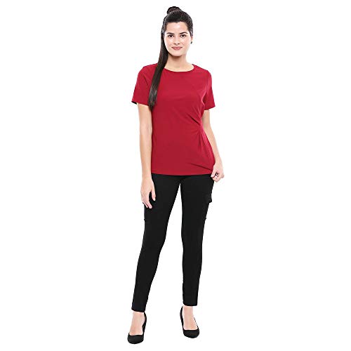 Image of VERO MODA Womens Round Neck Solid T-Shirt