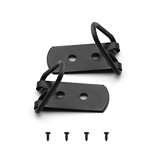 Image of D Ring Picture Hangers 42mm x 11mm Hardware Assortment Kit, for Home Decoration Hanging Clock Paintings Artwork Creative Picture Frame Photo Hanging Solutions Black Tone 50pcs